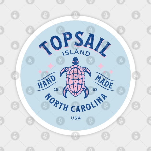 Topsail Island, NC Turtle Time Magnet by Contentarama